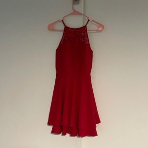 Red dress, size small.